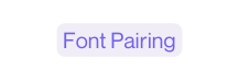 Font Pairing